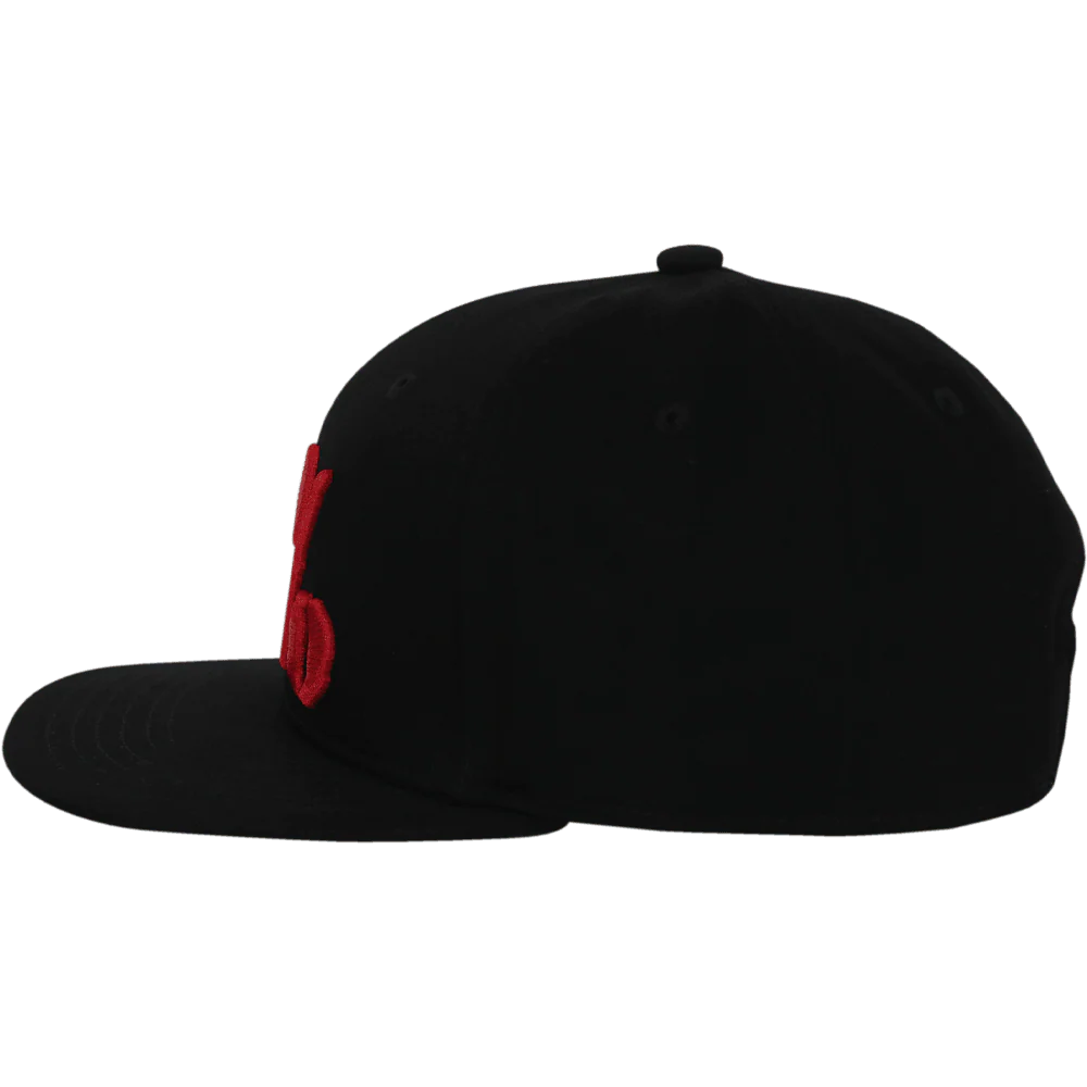 5% Flat Bill Hat, Black Hat - Image 4