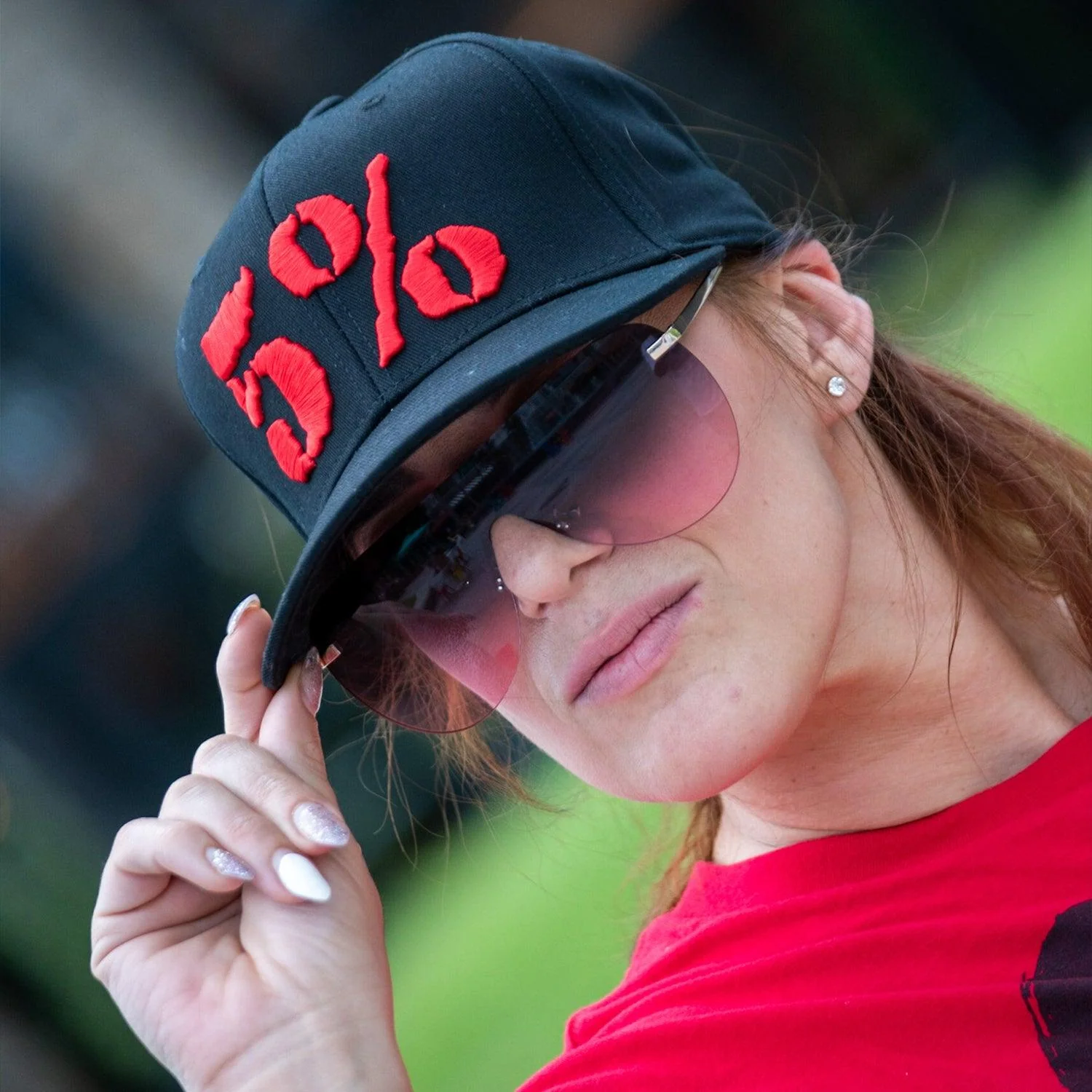 5% Flat Bill Hat, Black Hat - Image 7